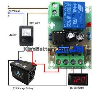 برد شارژر باتری خودرو 12 ولت اتوماتیک