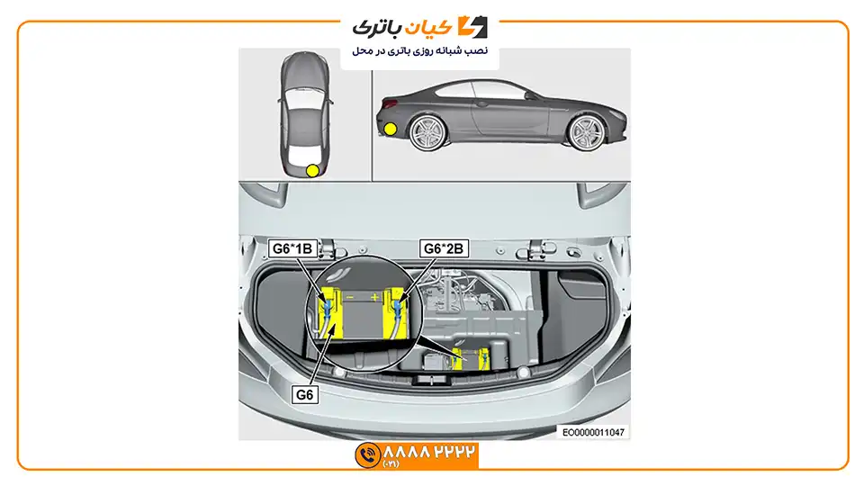 محل باتری بی ام و 630